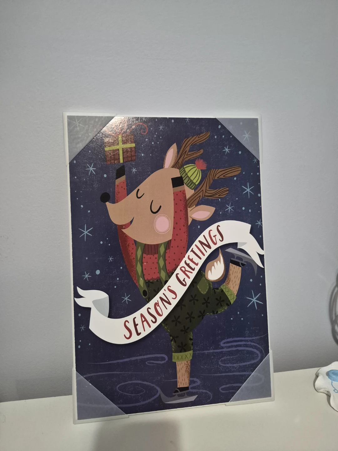 (New) "Season's Greetings" Reindeer Wall Plaque - Home Decor - photo 2