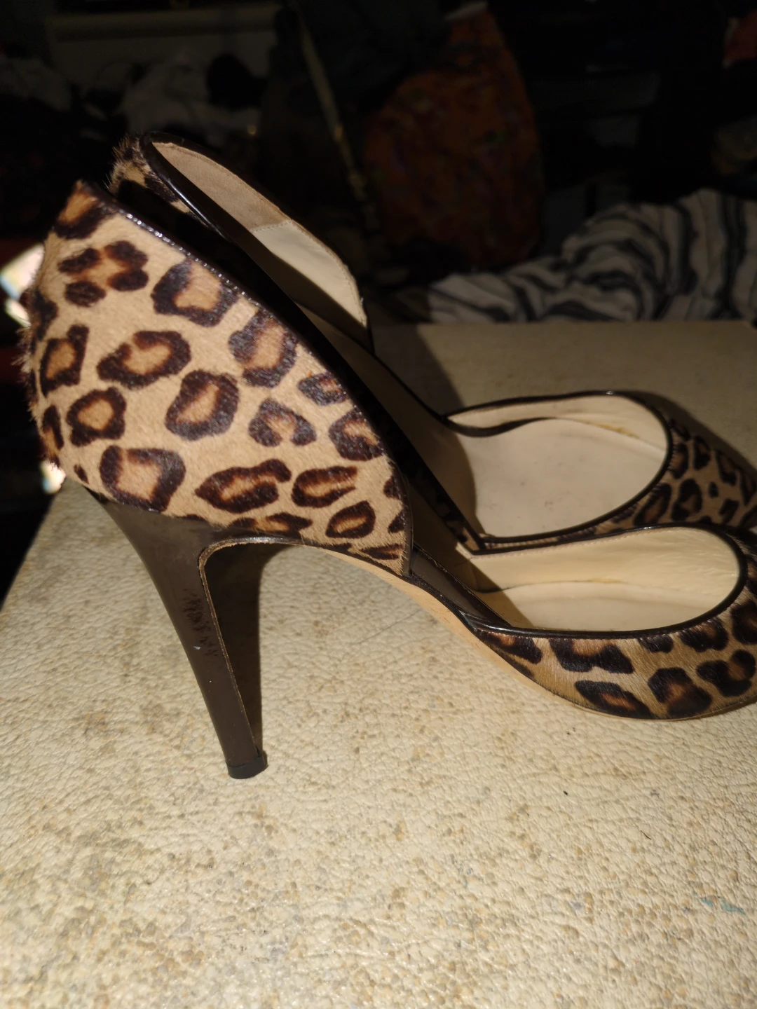 Max de Carlo Leopard Print Heels