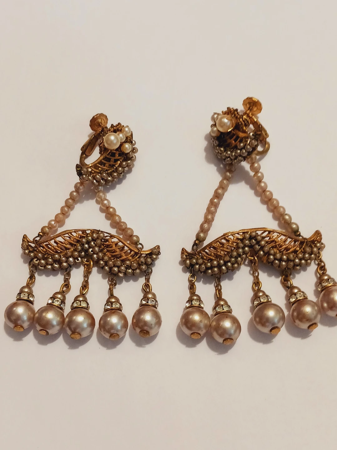 MIRIAM HASKELL DESIGNER BAROQUE PEARL EARRINGS - photo 3