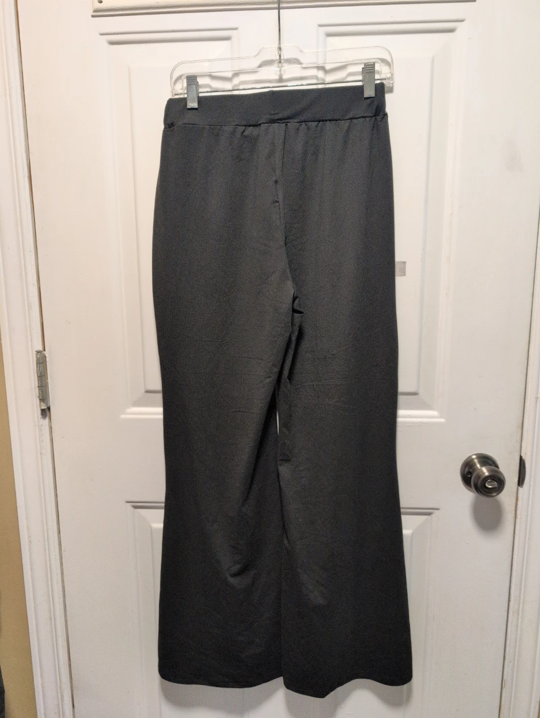 Women's Black Wide Leg Pants with Lace Insets - Size L - photo 4