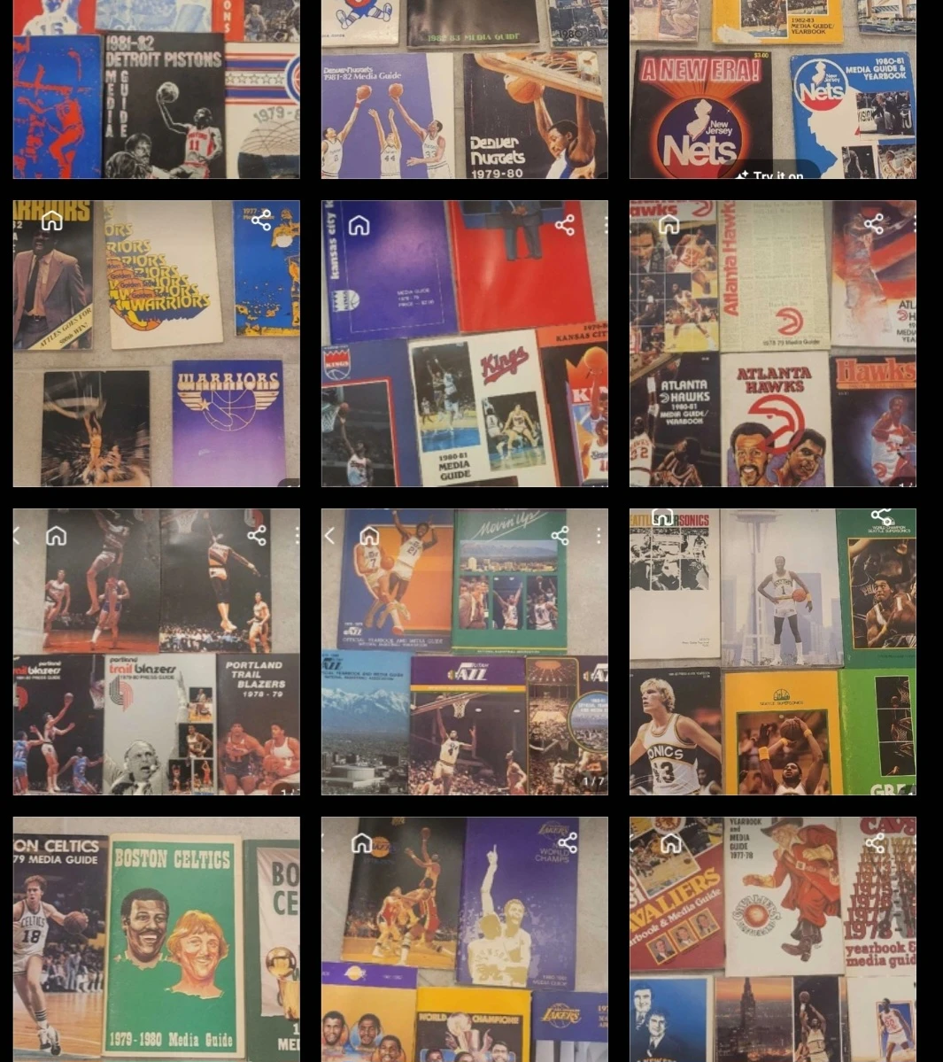 Collection of Vintage NBA Media Guides