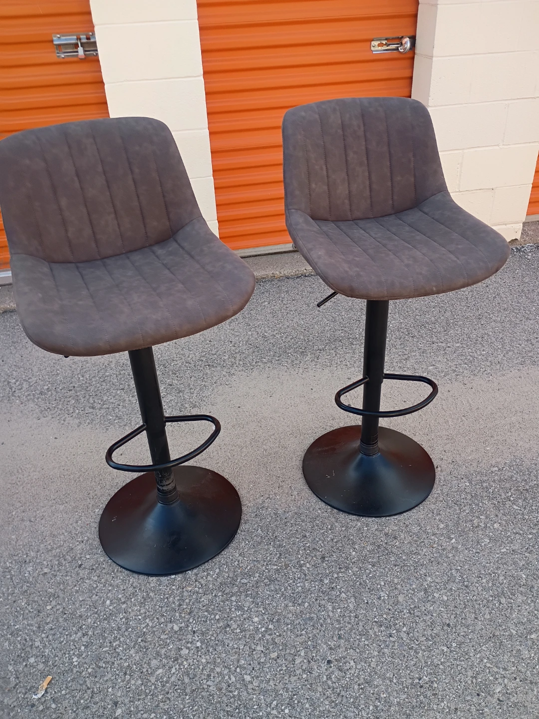 Two brown faux leather bar stools by Wayfair - photo 2