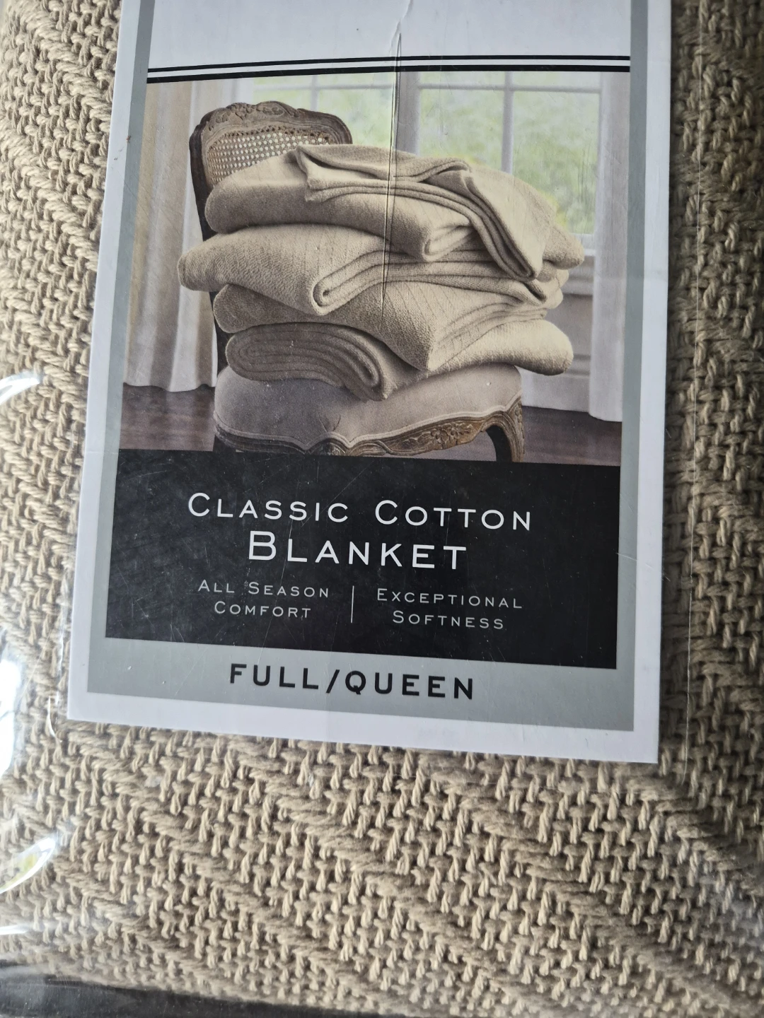 Wamsutta Classic Cotton Blanket, Full/Queen, Wheat