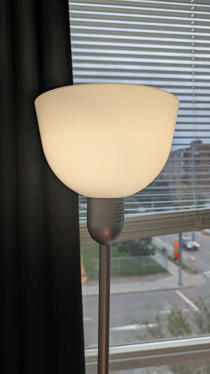 Silver Torchiere Floor Lamp with Reading Light - photo 3