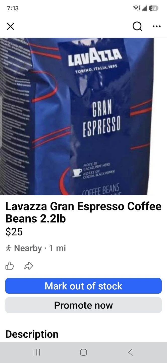 Lavazza Gran Espresso Coffee Beans 2.2lb