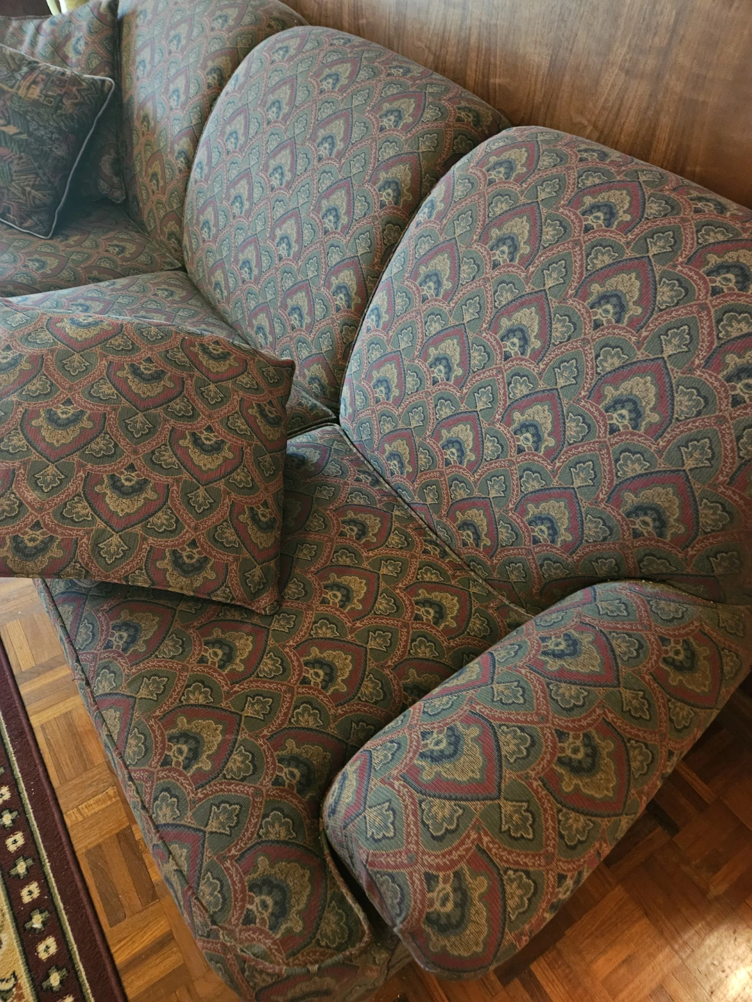 Patterned 3-Seater Fabric Sofa - photo 4