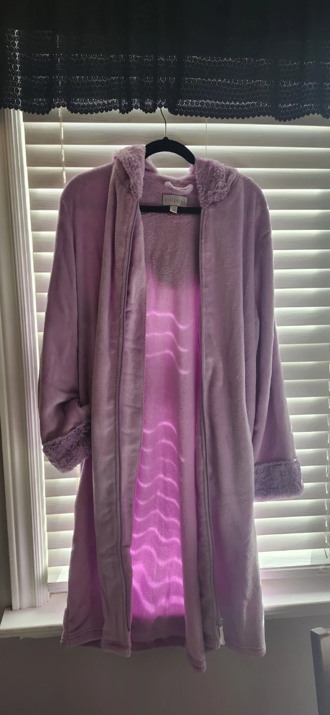 Guillaume Plush Zip-Up  Hooded Robe - Medium - photo 3
