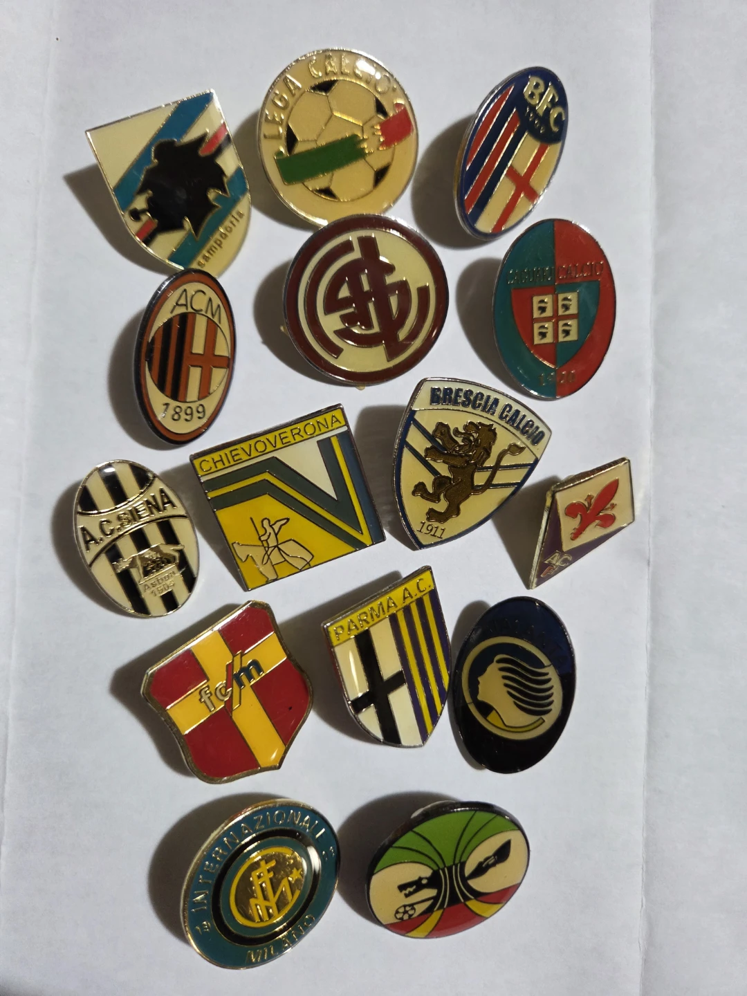 Set of Italian Football Club Pins