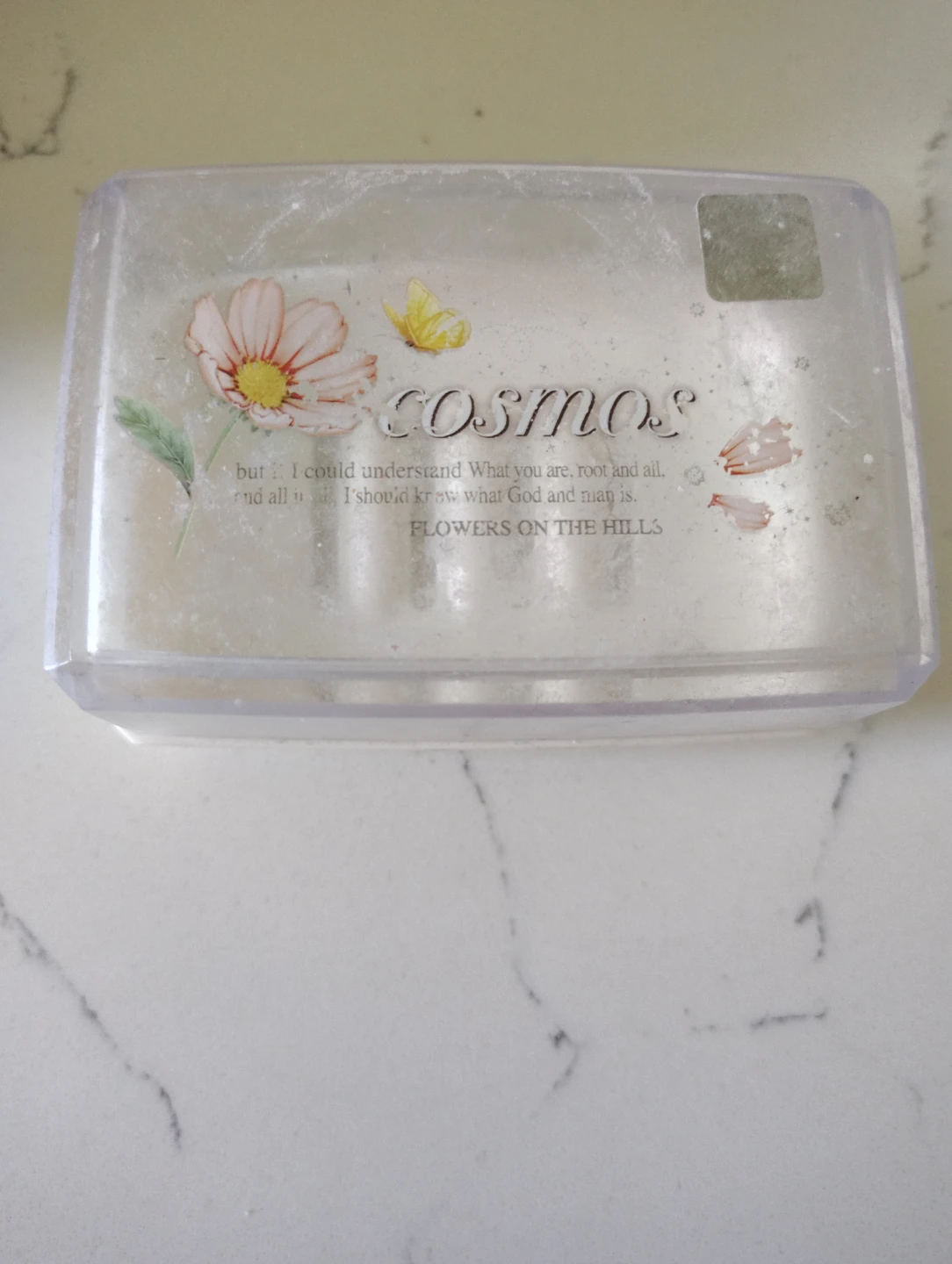 Cosmos Floral Soap Dish with Lid