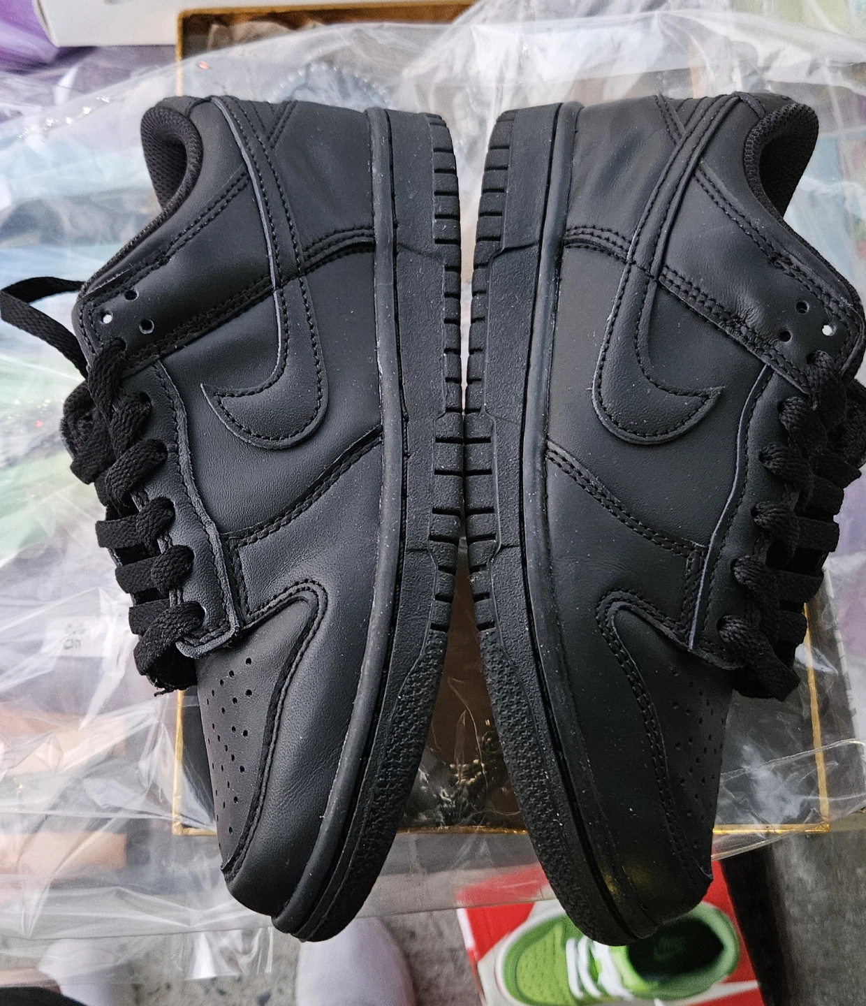 Nike Dunk Low Triple Black Sneakers - photo 3