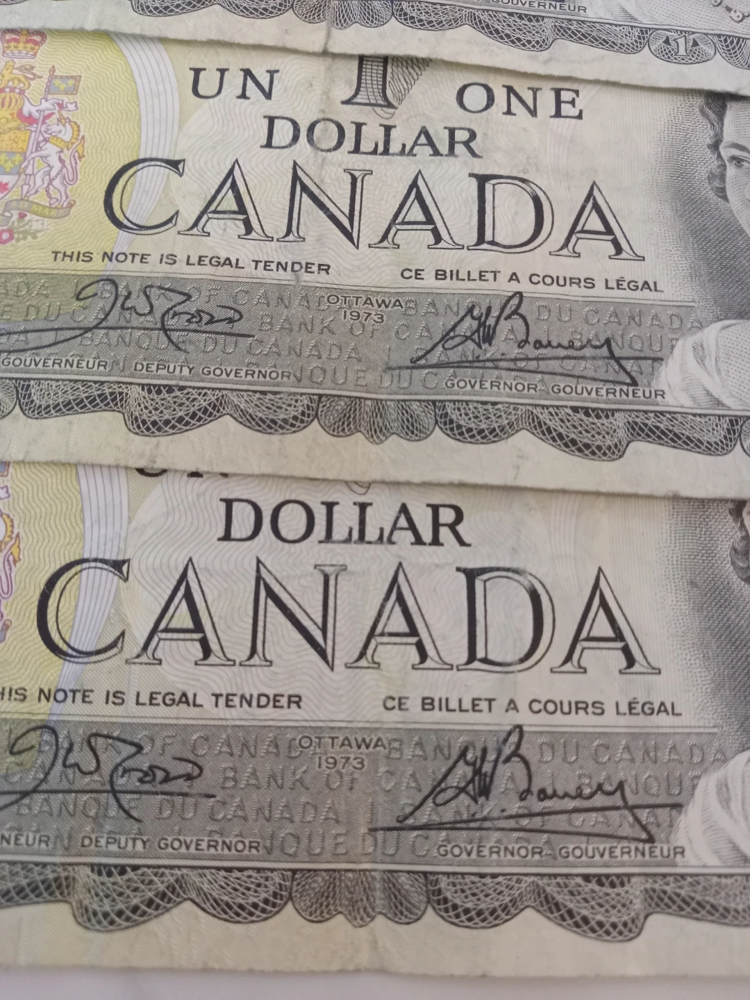 Set of 1973 Canadian One Dollar Bills - photo 5