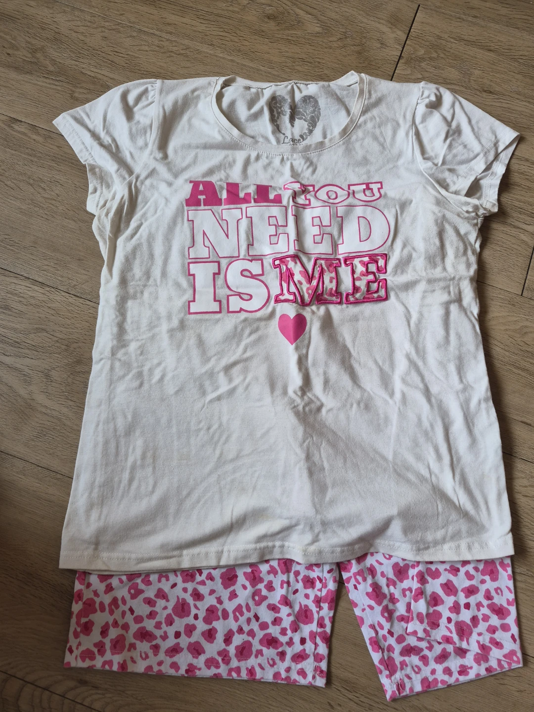 Lace Pink Leopard Print Pyjama Set XXL