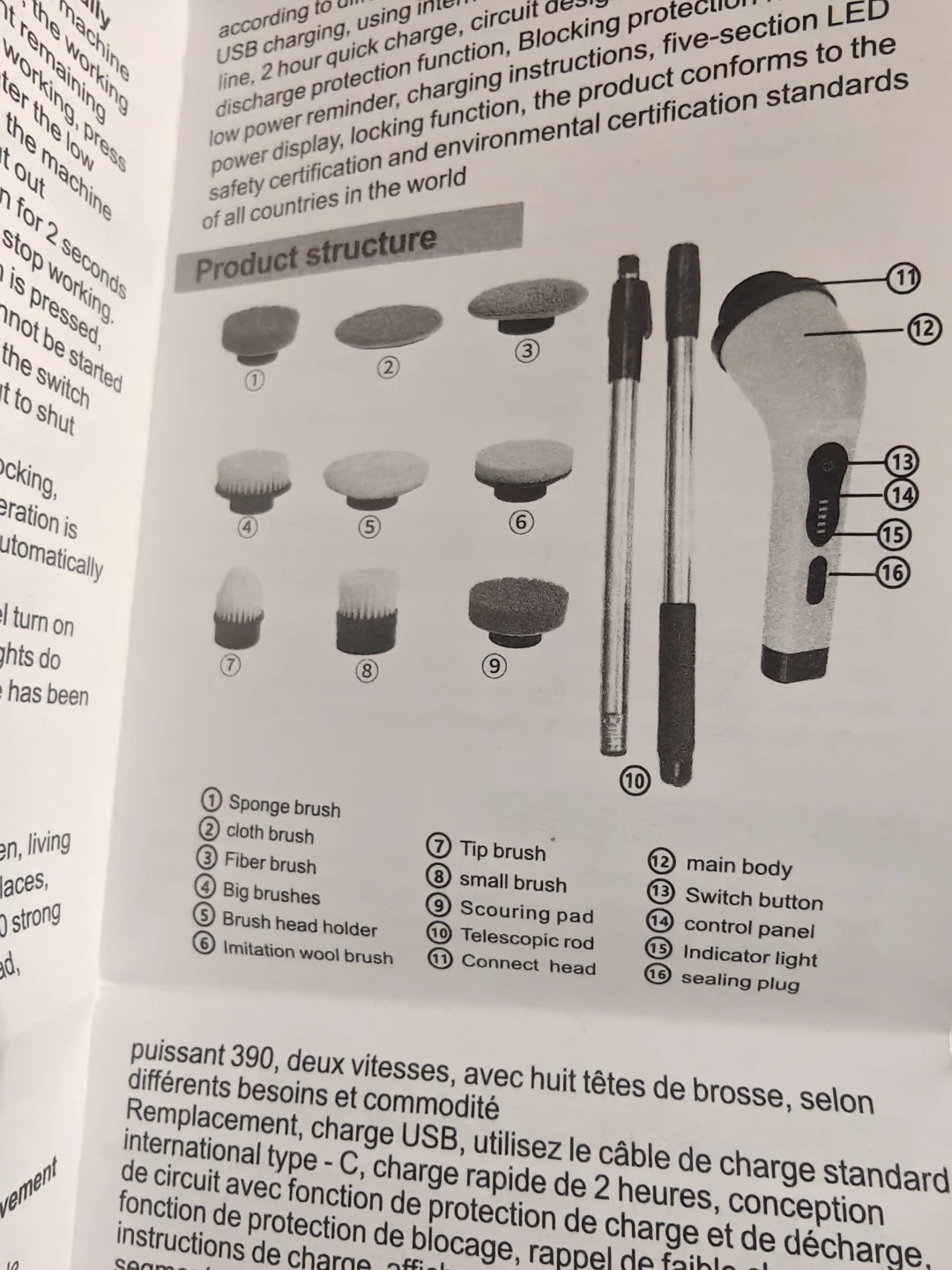 Multifunctional Electric Cleaning Brush 9 in 1 - photo 3