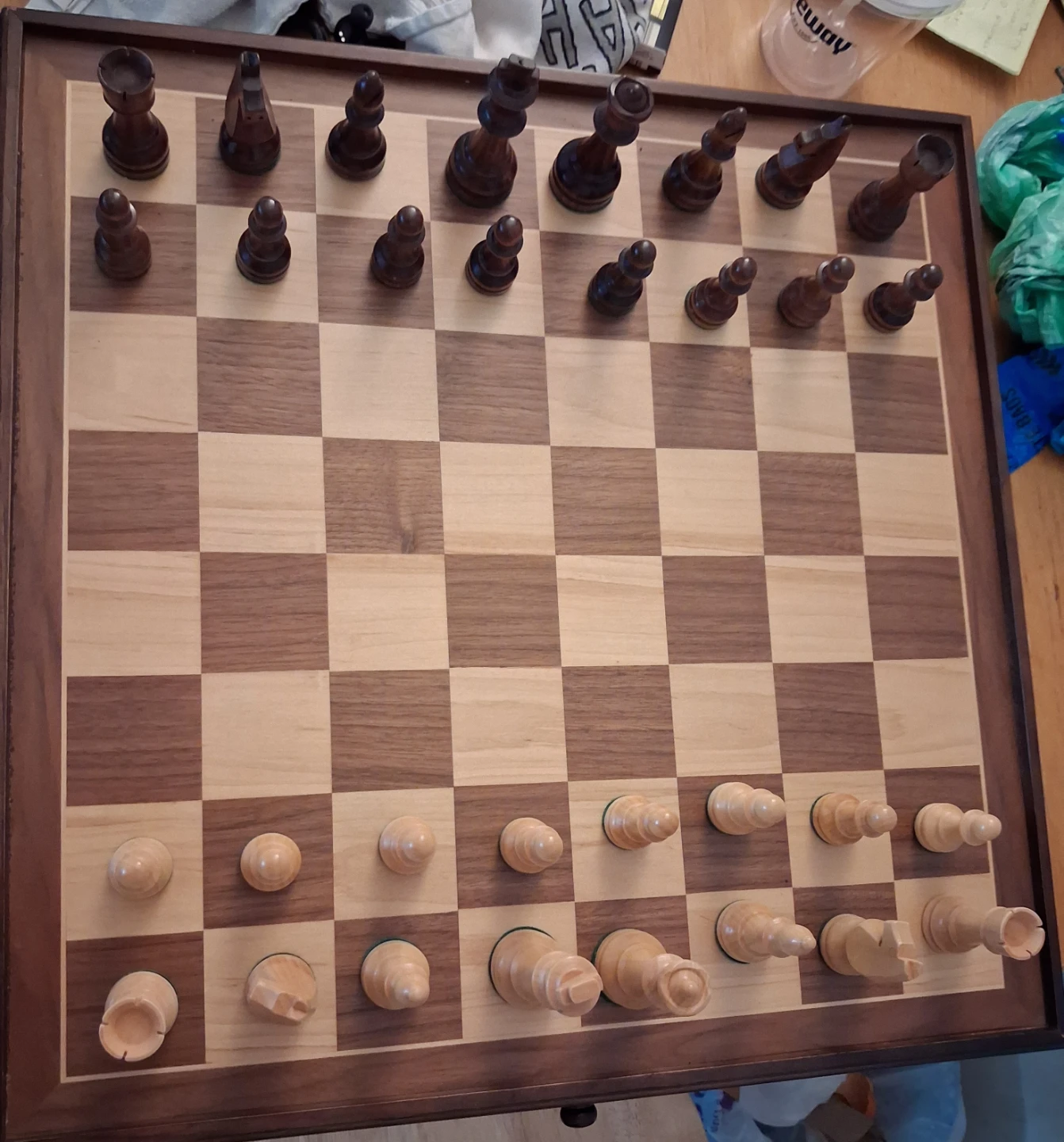 Deluxe chess large decorative wooden chess set