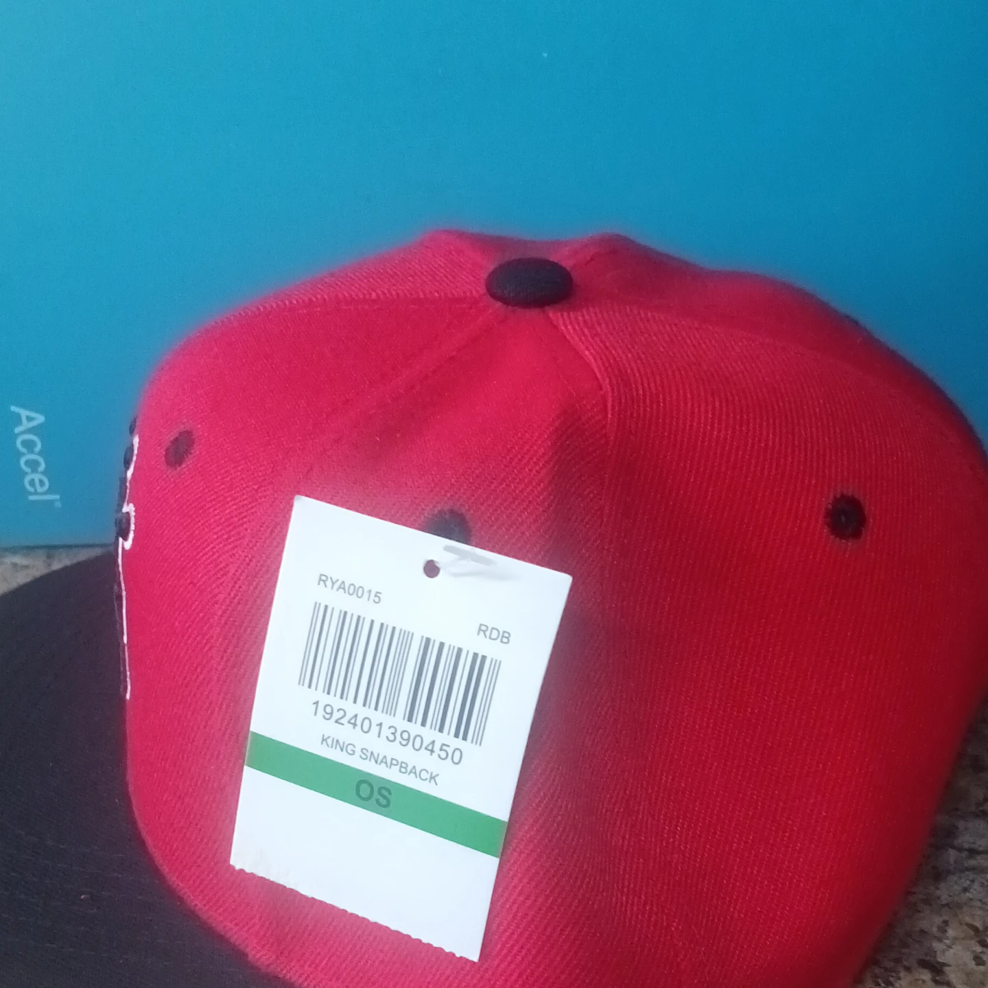 Ring of Fire:  King Snapback Hat Red and Black - photo 3