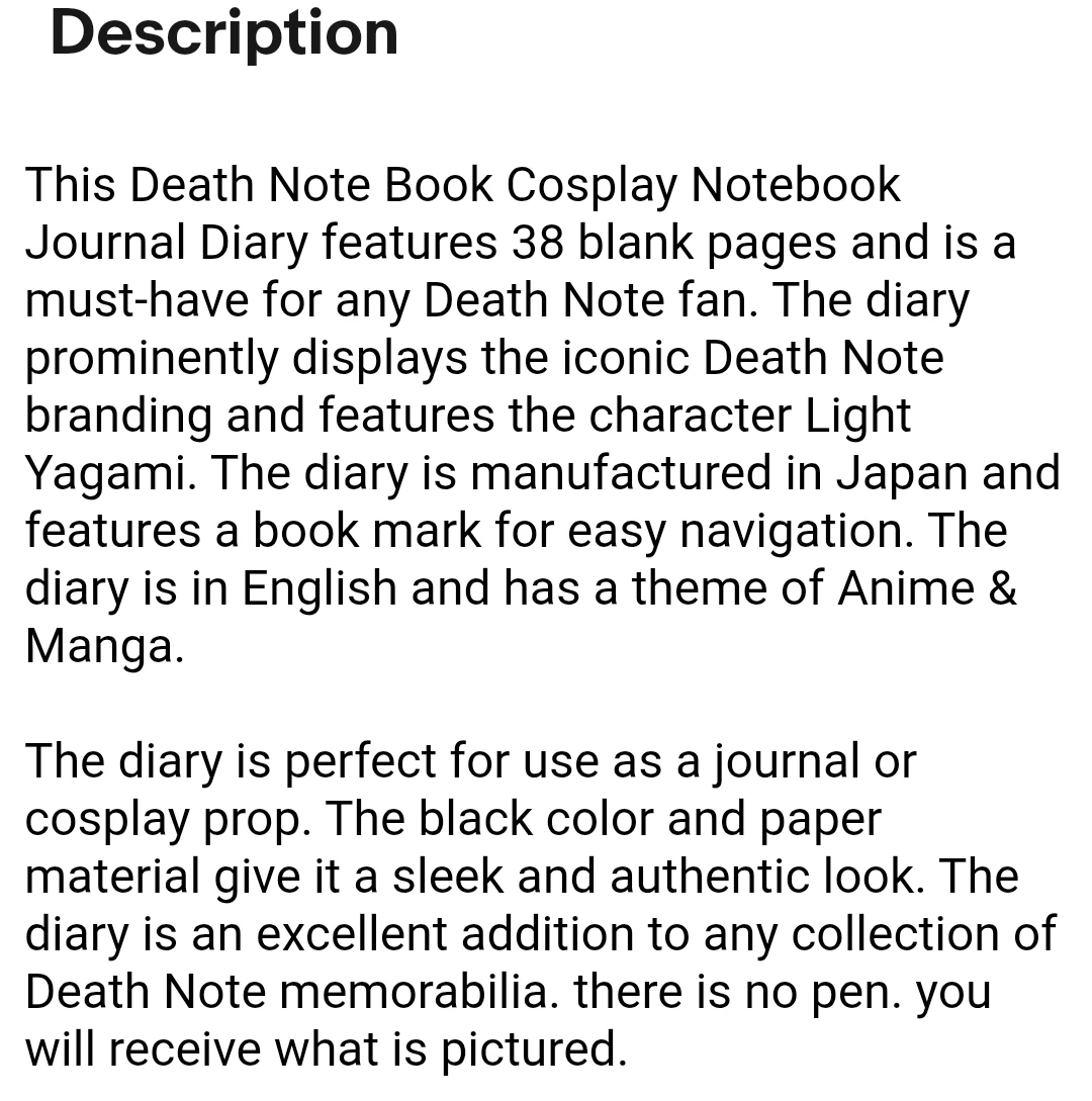 Death Note Cosplay Notebook Journal - photo 5