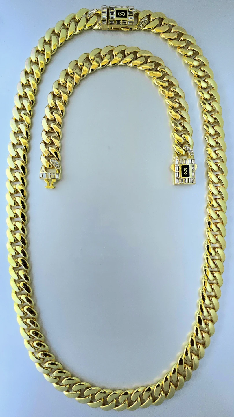 Cuban Link Chain Set