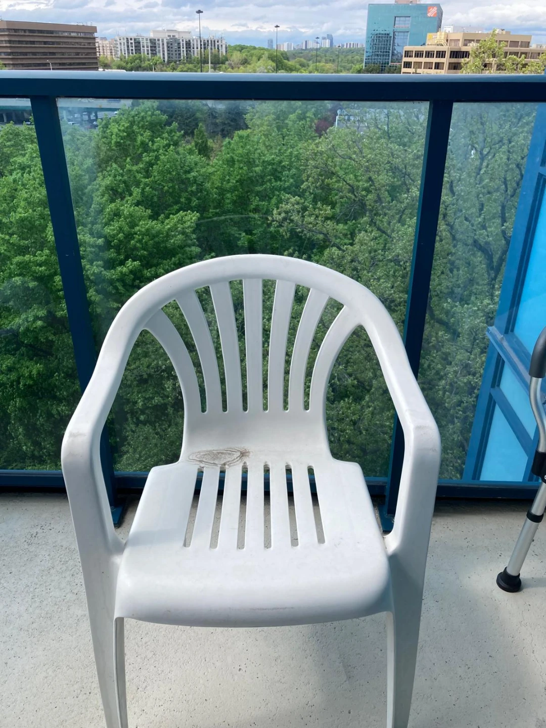 White Plastic Patio Chair - set of 3