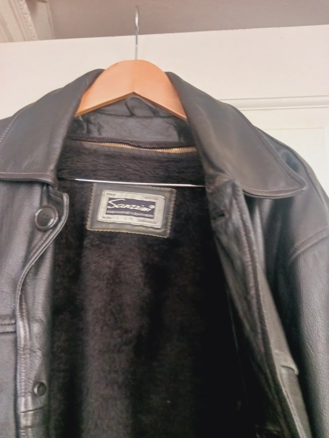 Men's Genuine Italian Leather Jacket  with fur lining. XL/XXL - photo 2