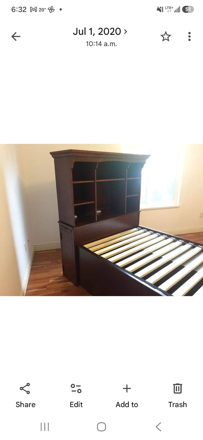 Twin Captain's Bed with Storage Headboard - photo 2