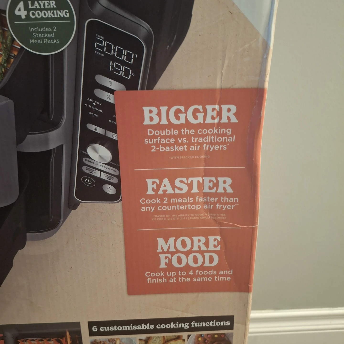 $225 - NEW - NINJA XL DOUBLE STACK AIR FRYER .- LANGLEY - photo 2
