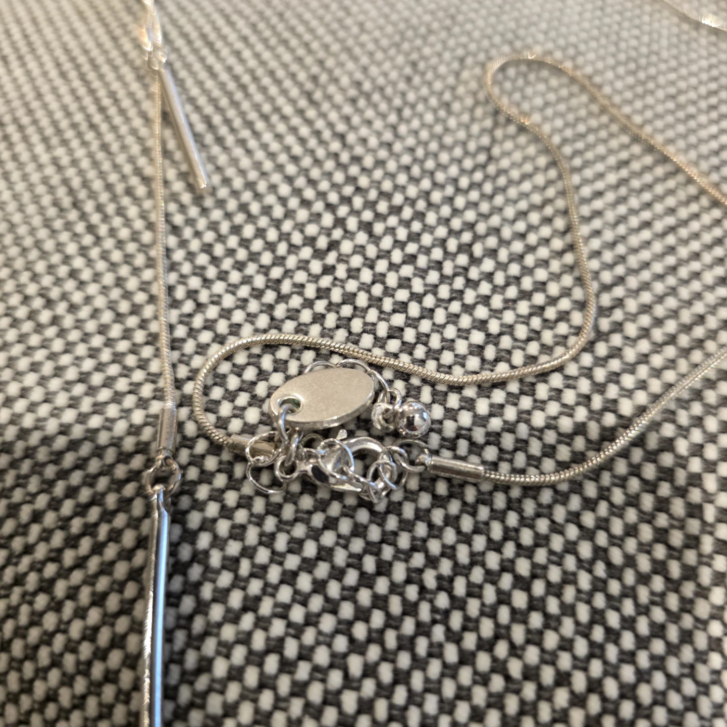 Silver-tone Necklace with Beaded Accent - photo 2