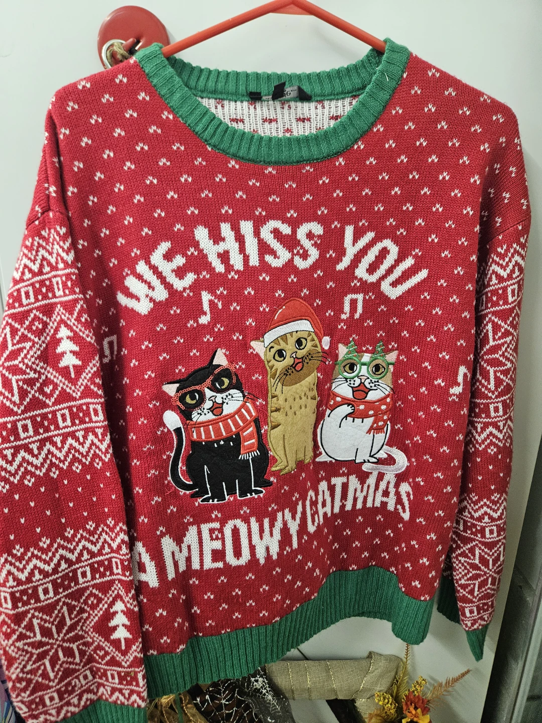 Holiday Pug Sweater or Meowy Cat Sweater