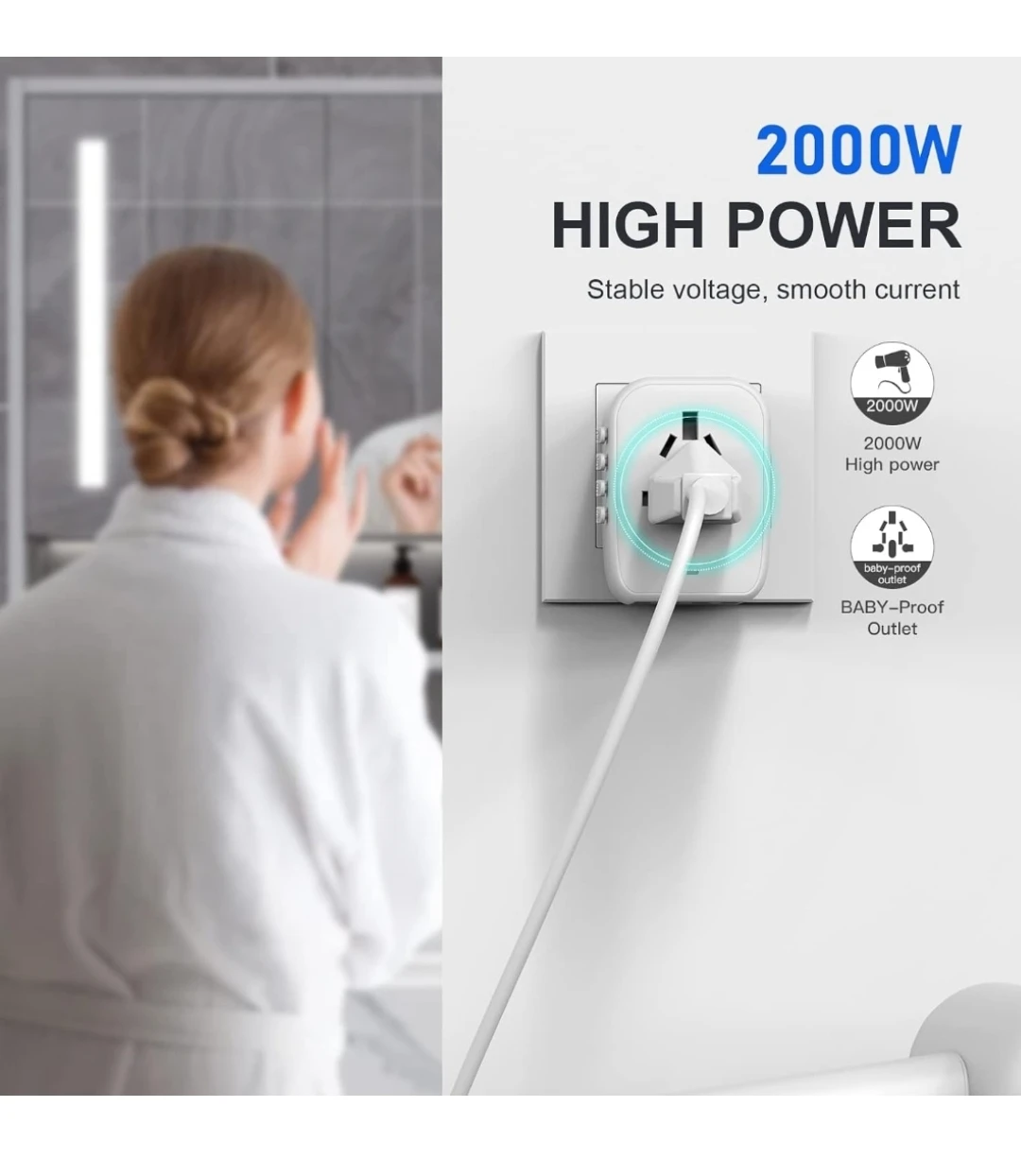 Universal Travel Adapter USB C charger USB A - photo 5