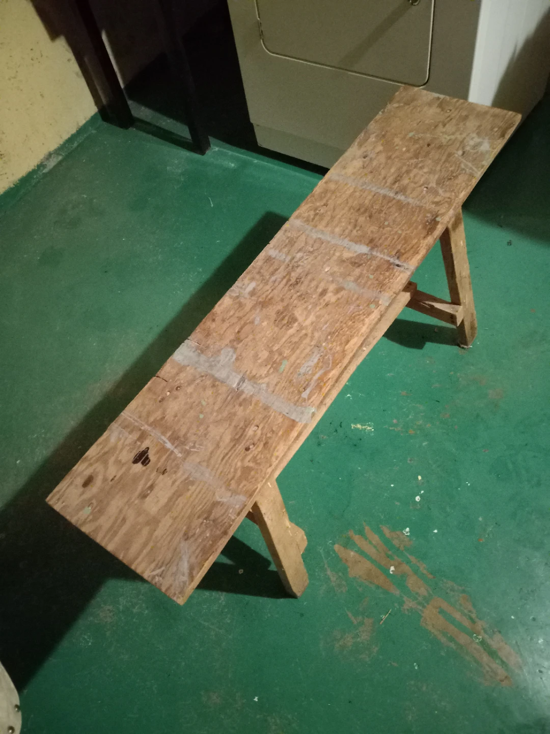 Vintage wooden saw horse and bench - photo 3