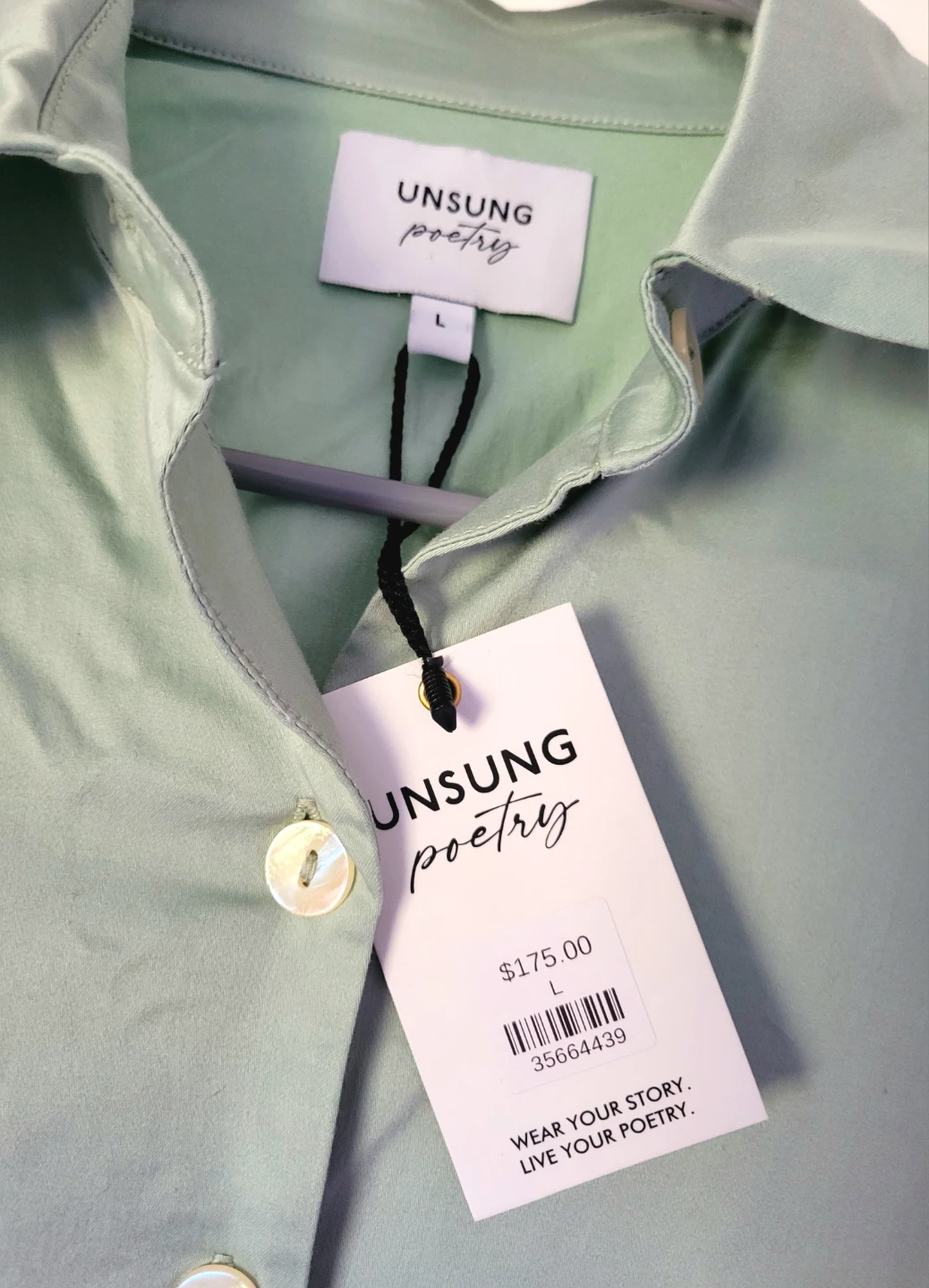 NEW ($175 retail) - Unsung Poetry - Sage Green Jumpsuit - Size L - photo 3
