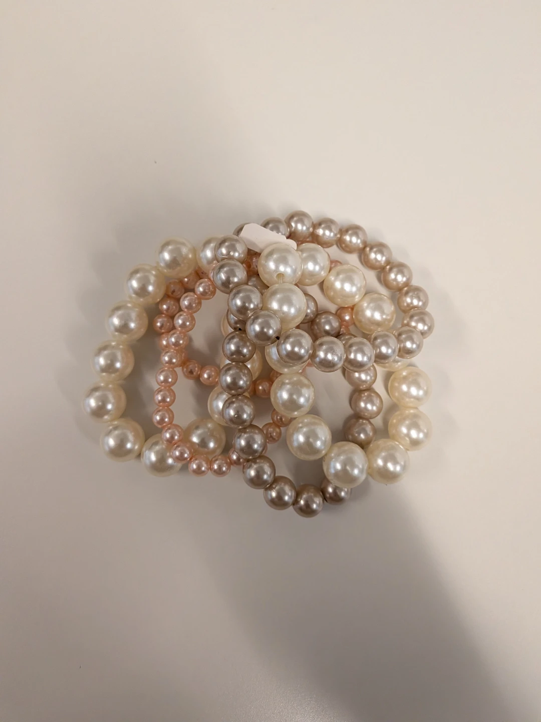 Set of Three Faux Pearl Bracelets - photo 2