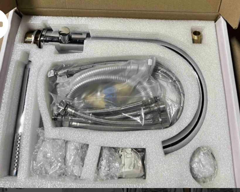 Chrome Bathtub Faucet and Handheld Shower Set - photo 3