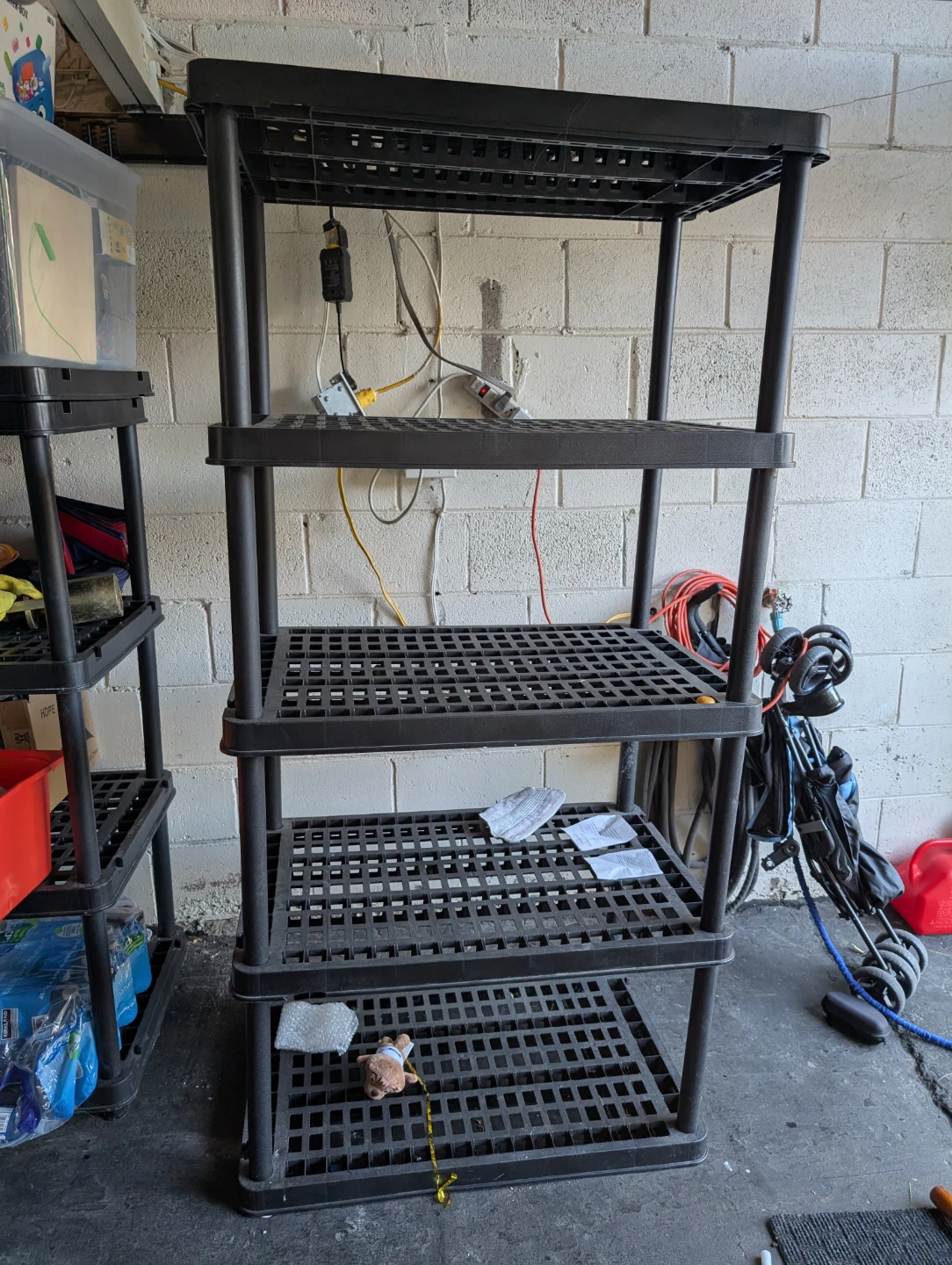 Black 5-Shelf Plastic Shelving Unit from Costco - photo 3