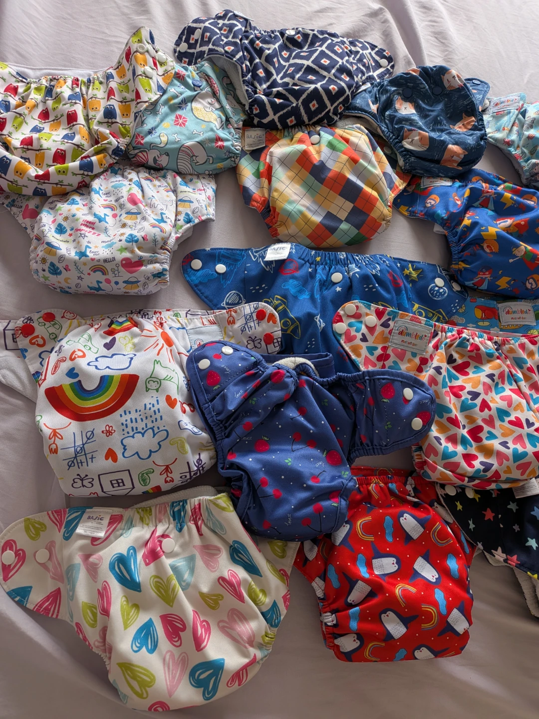 Assorted Reusable Cloth Diapers