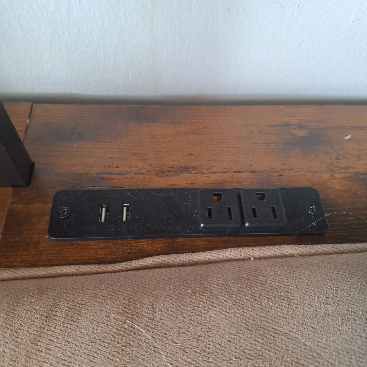 Rustic Console Table with Power Outlets - photo 2