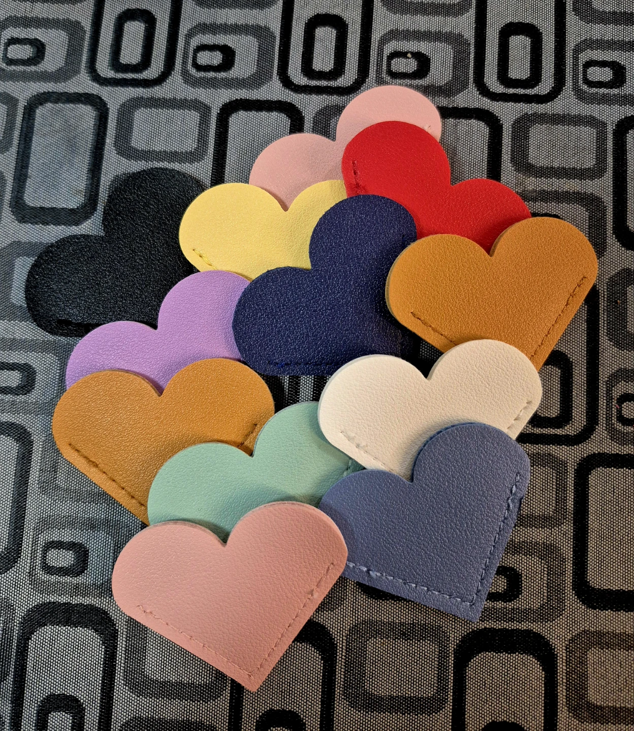Heart Shaped Faux Leather Bookmarks 12pcs - photo 3