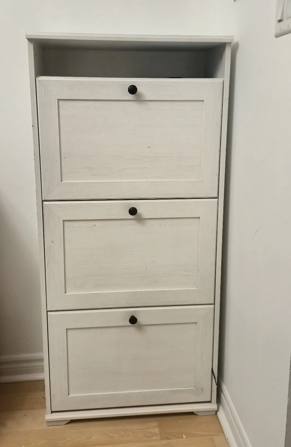 White 3-Tier Shoe Storage Cabinet - photo 2