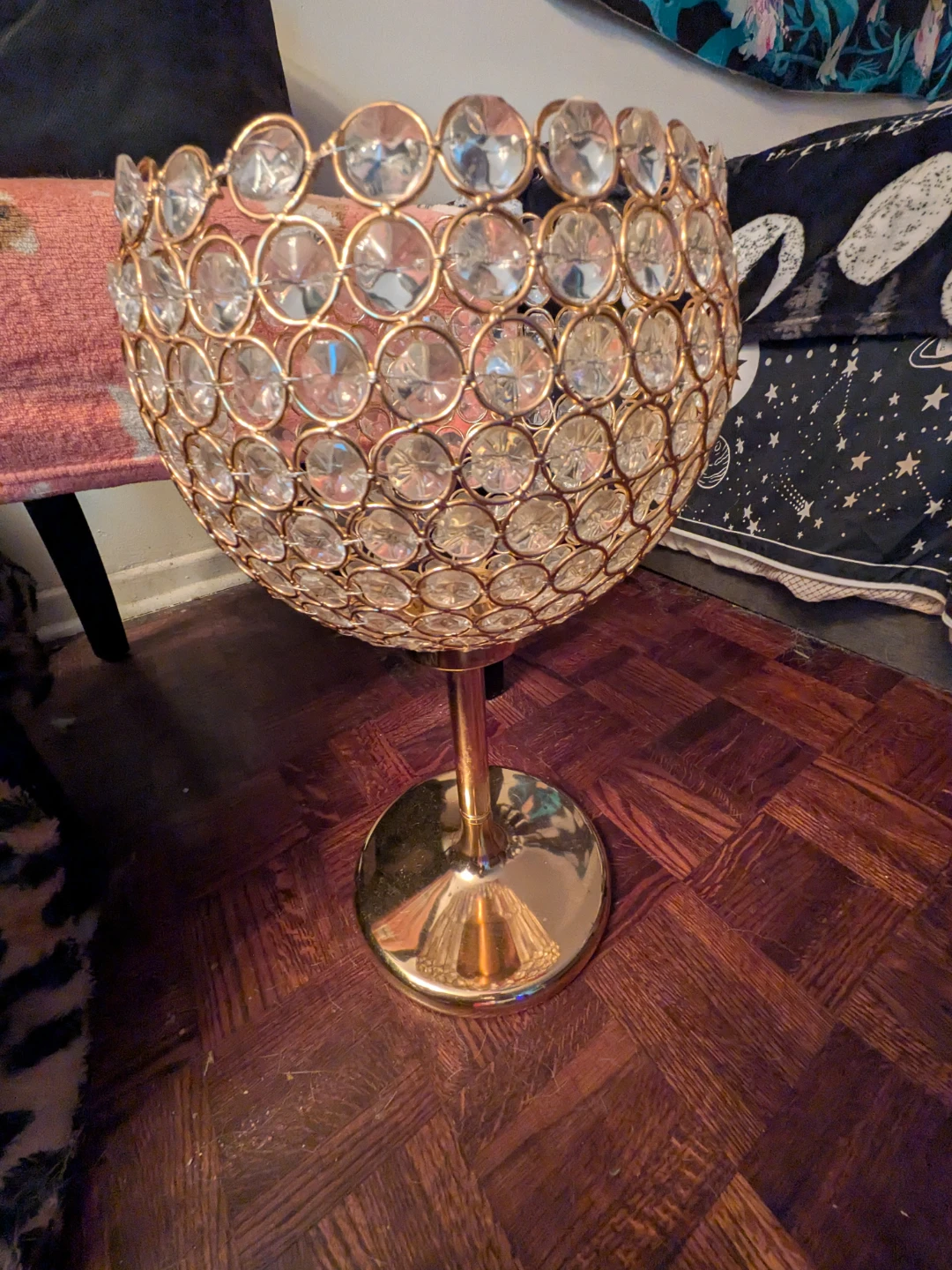 Gold Crystal Decorative Bowl Pedestal - photo 3