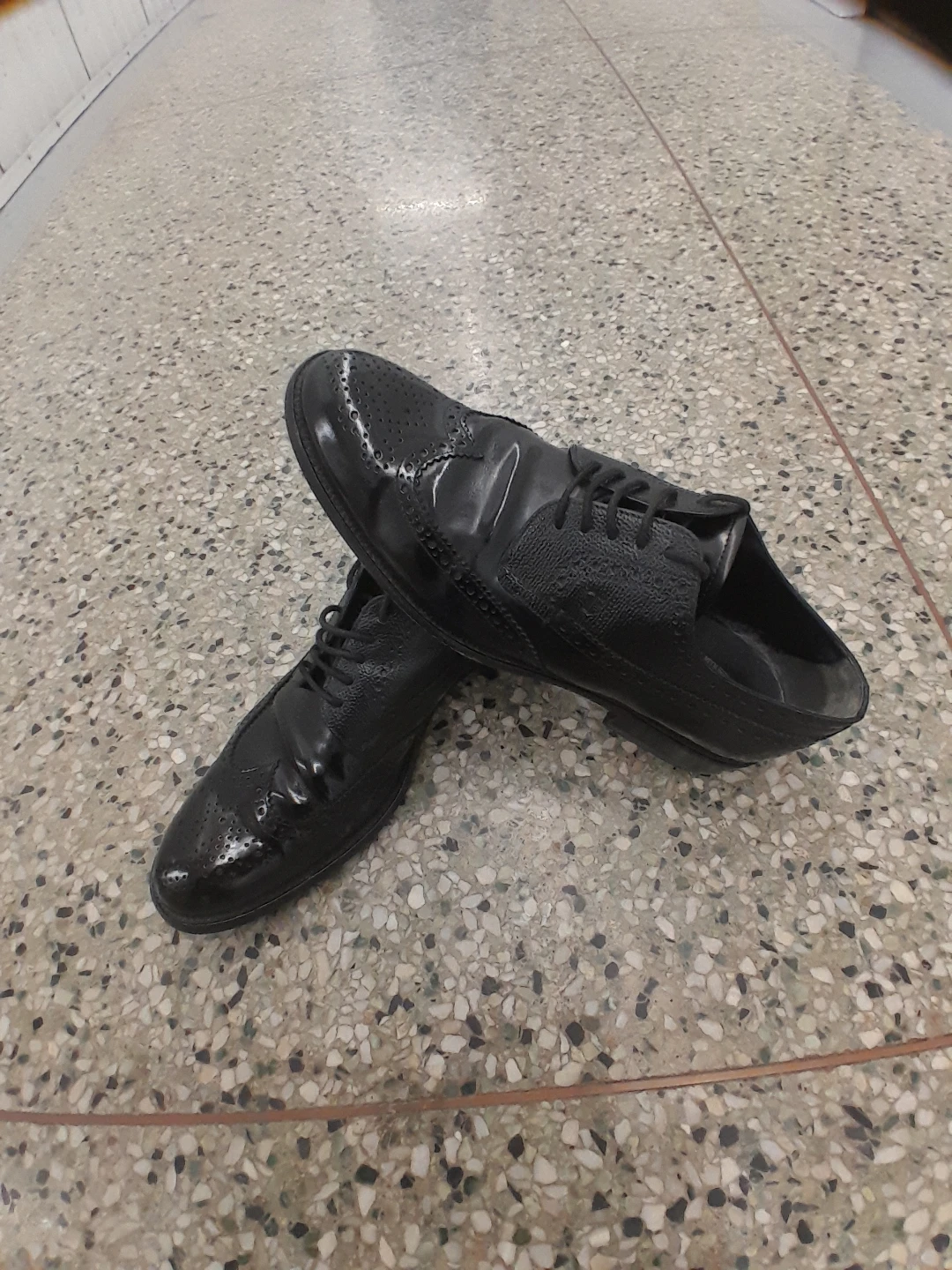 Black Leather Wingtip Oxford Shoes Original TOD'S  Men's Size 10 - photo 2
