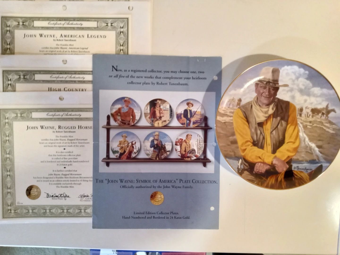 Franklin Mint- John Wayne collector's plates