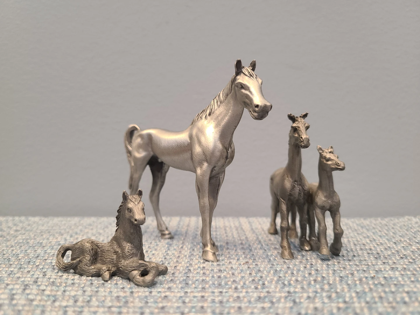 Vintage Pewter Horse Figurines