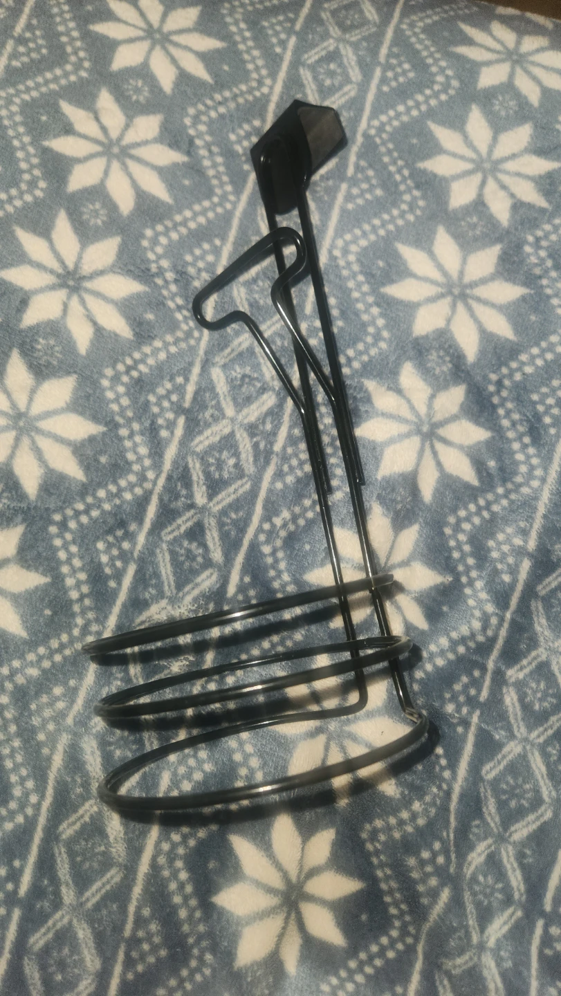 Black Metal Over-the-Door hairdryer Holder - photo 3