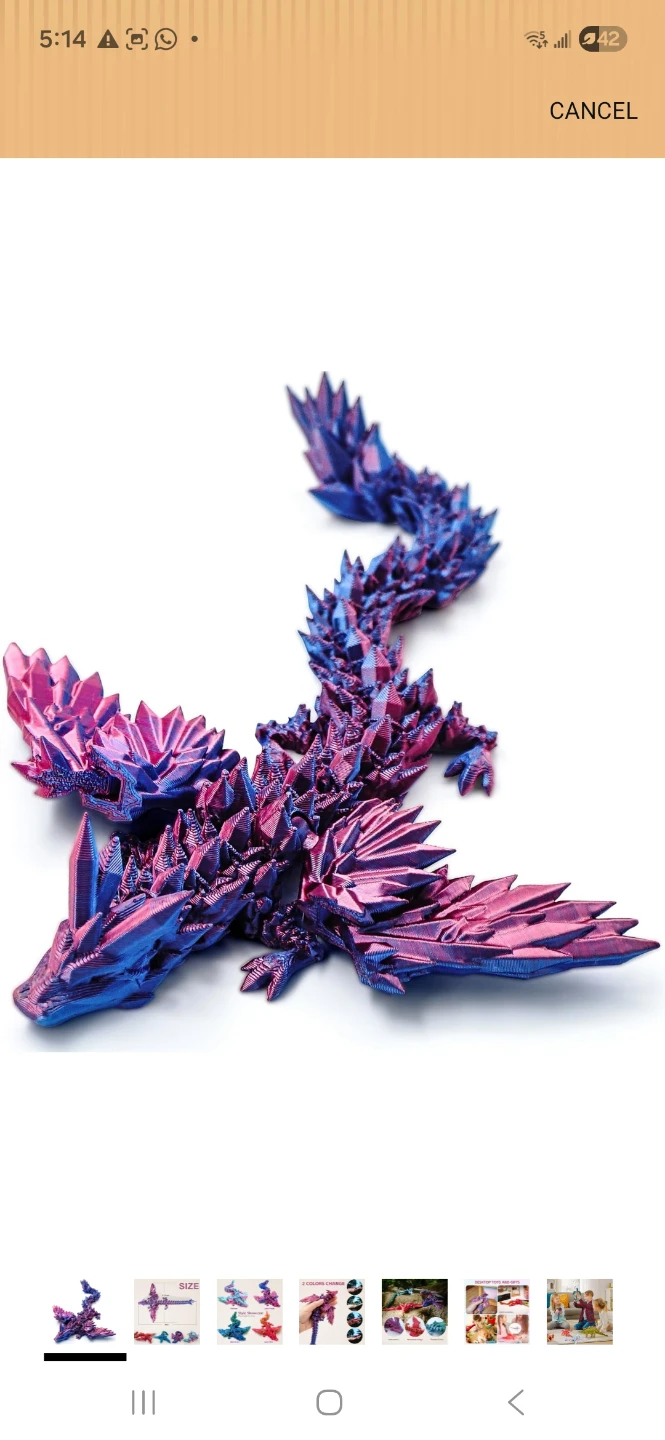 Flexible Articulated Dragons - Set of 4 - photo 3