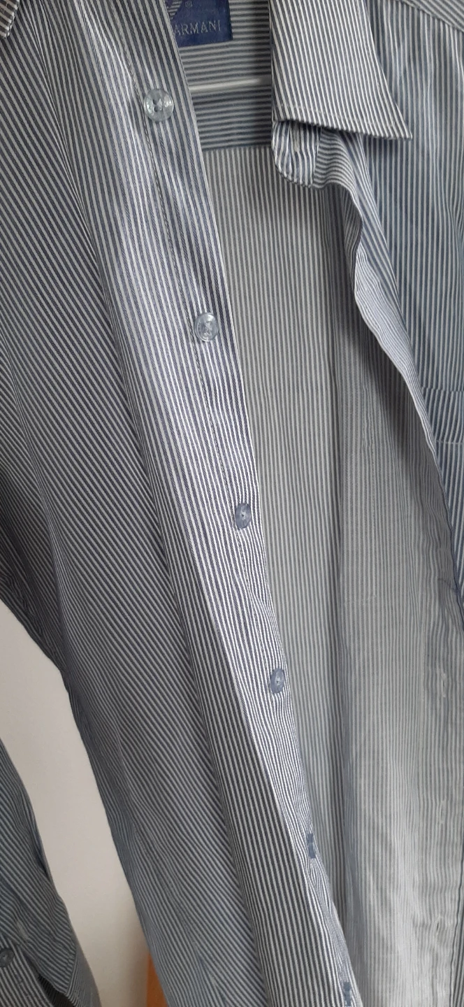 Giorgio Armani Striped Button-Down Shirt - Size M - photo 4