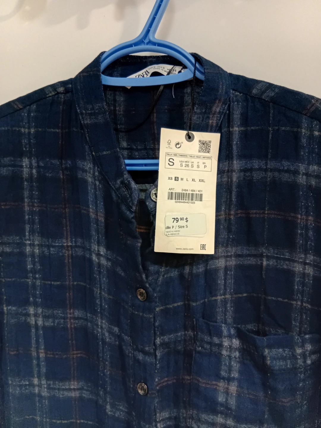 Robe chemise à carreaux Zara neuve - photo 2
