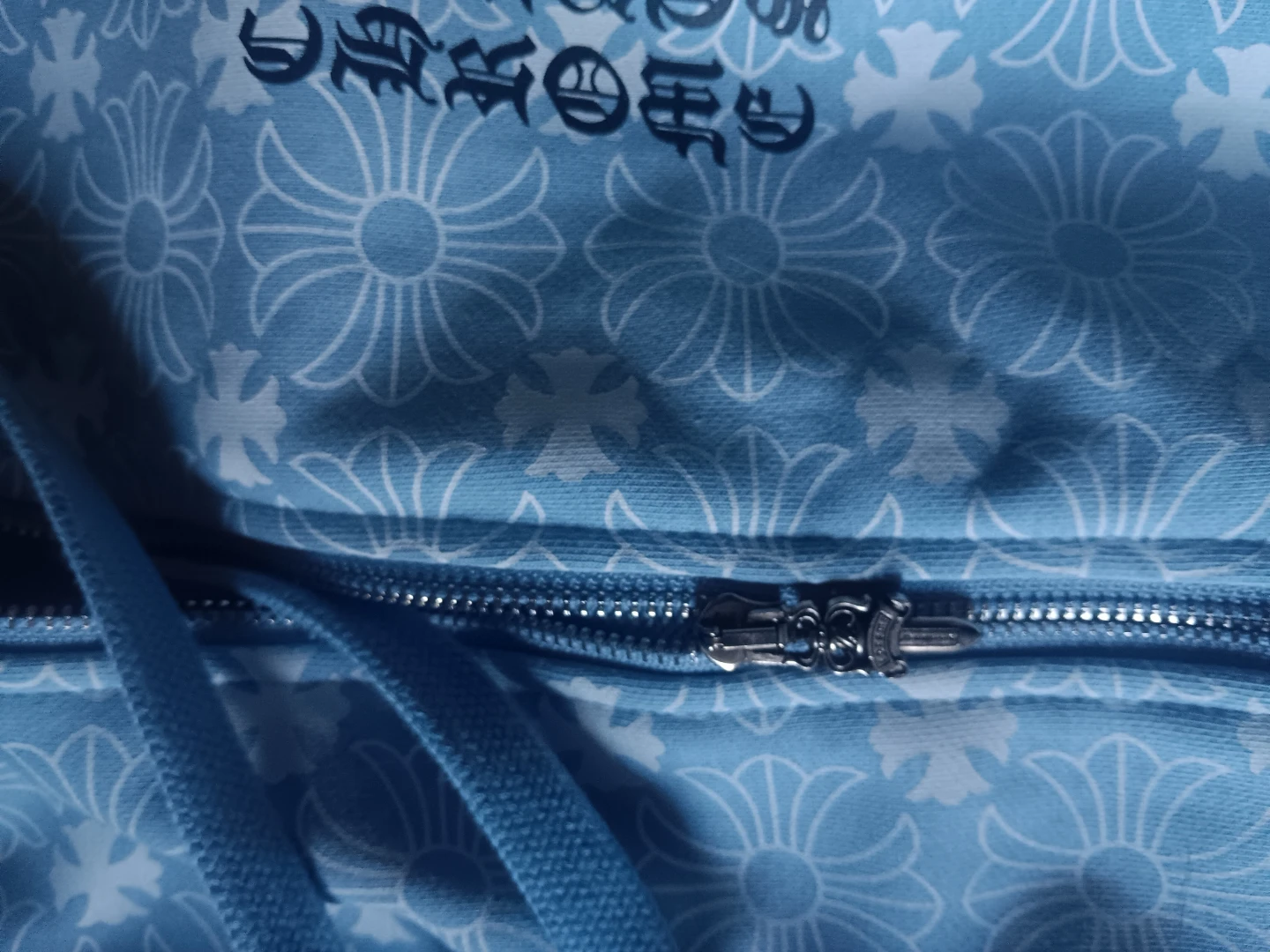 Chrome Hearts Light Blue Hoodie - photo 4