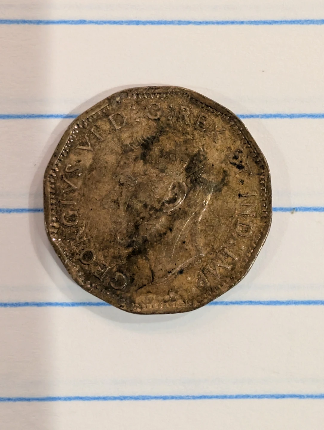 1943 Canadian 5 - Cent Coins Is a 12 Sided Wartime Piece - photo 3