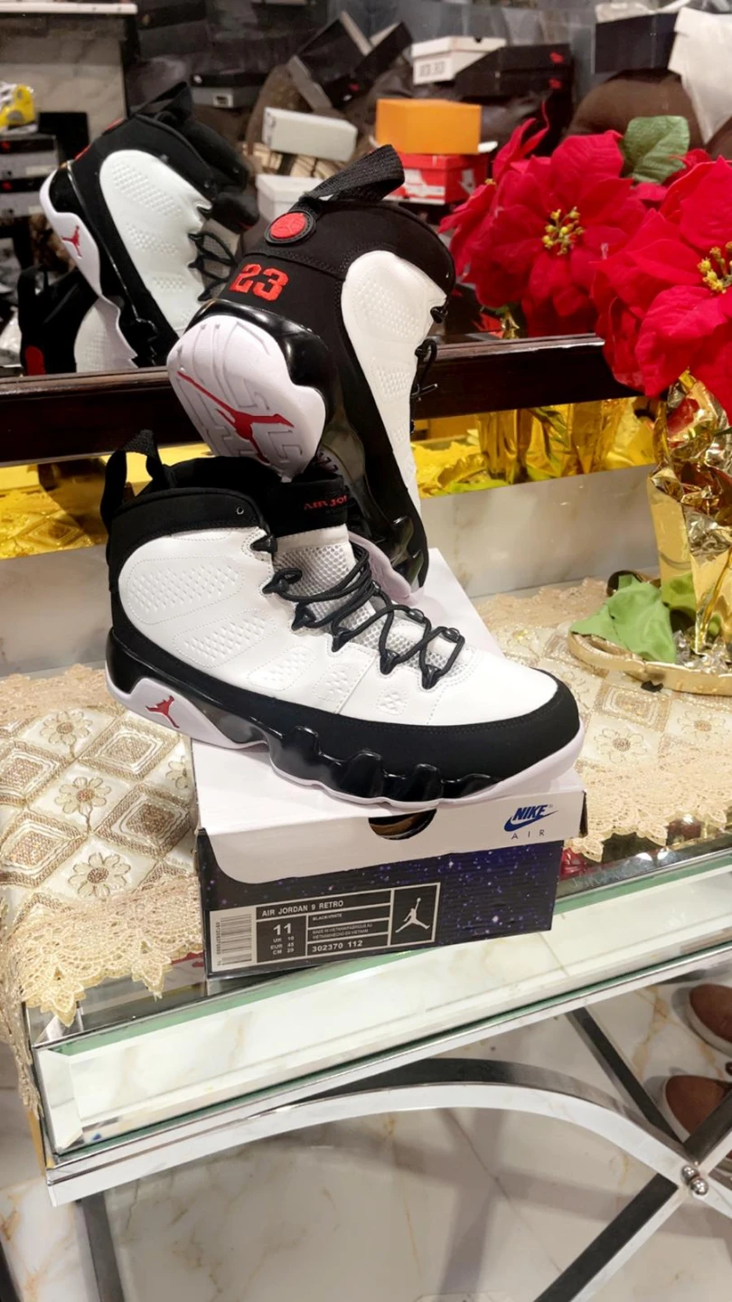 Air Jordan 9 Retro White Black True Red - photo 4