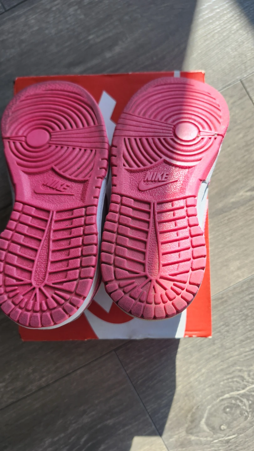 Nike Dunk Low TD Toddler Shoes Pink White Size 9C - photo 5