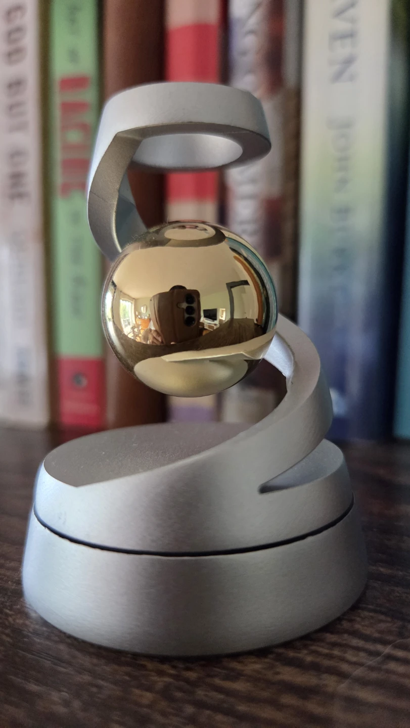 Levitation Floating Ball Desk Sculpture – Silver & Gold *new - photo 3